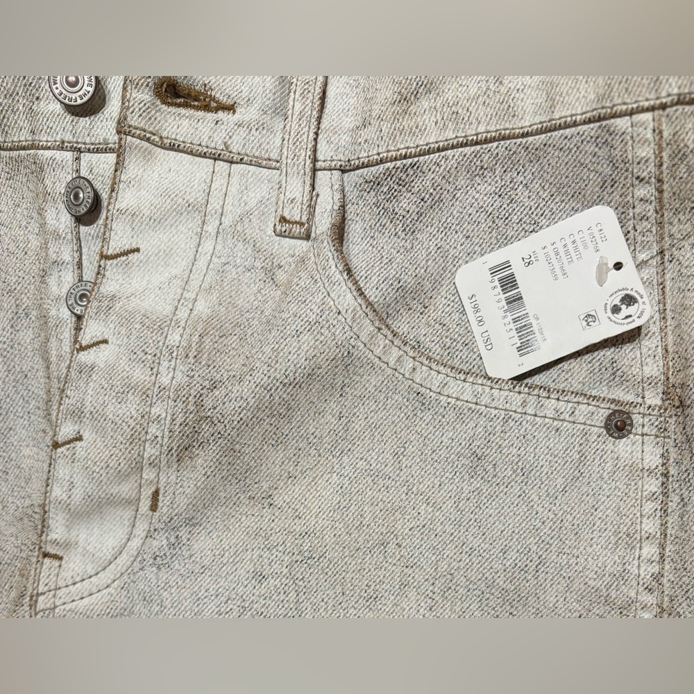 Free People We The Free Good Luck Coated Barrel Jeans - Picture 4 of 5